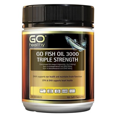 GO Healthy 无腥深海鱼油软胶囊3000mg 150粒